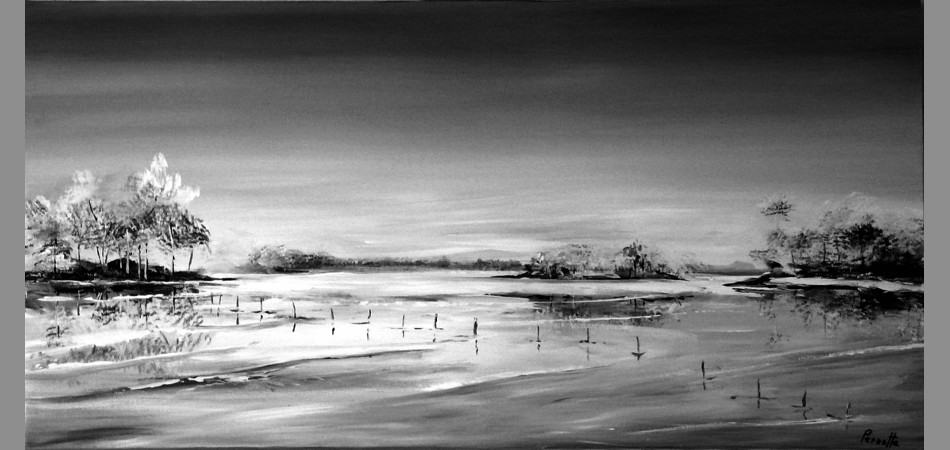 BALLADE - Acrylique technique mixte - 80 X 170